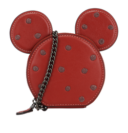 Coach X Disney Mickey Coin Purse, Leather , red 2*